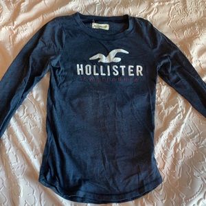 Hollister XS Blue Eagle Long Sleeve Shirt